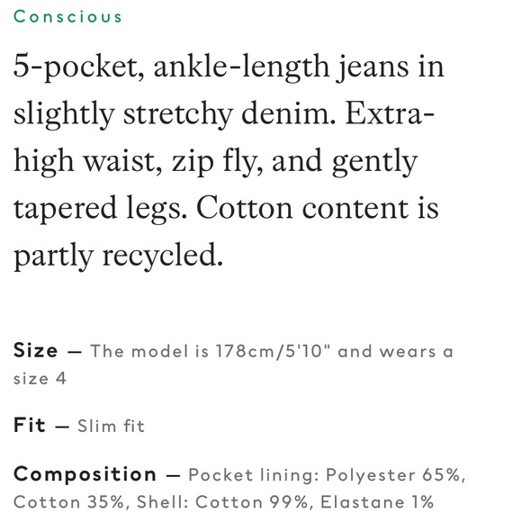 HM slim mom Ankle jeans - Picture 5 of 6